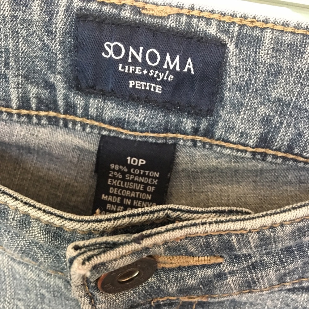 LIKE NEW SONOMA mom blue denim jeans cotton 10 P - Picture 3 of 6